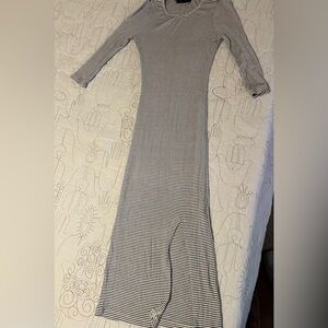 Iris Black and White Striped Top